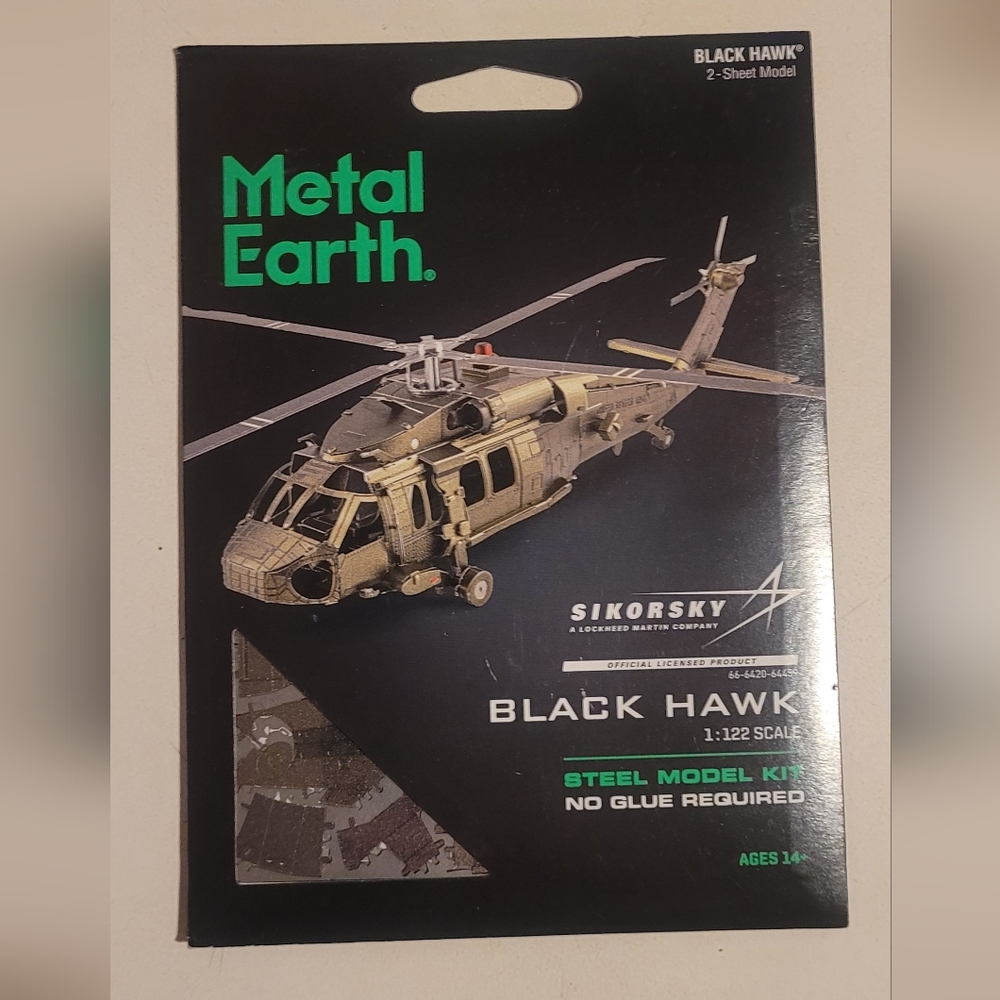NEW Metal Earth Black Hawk Model Kit